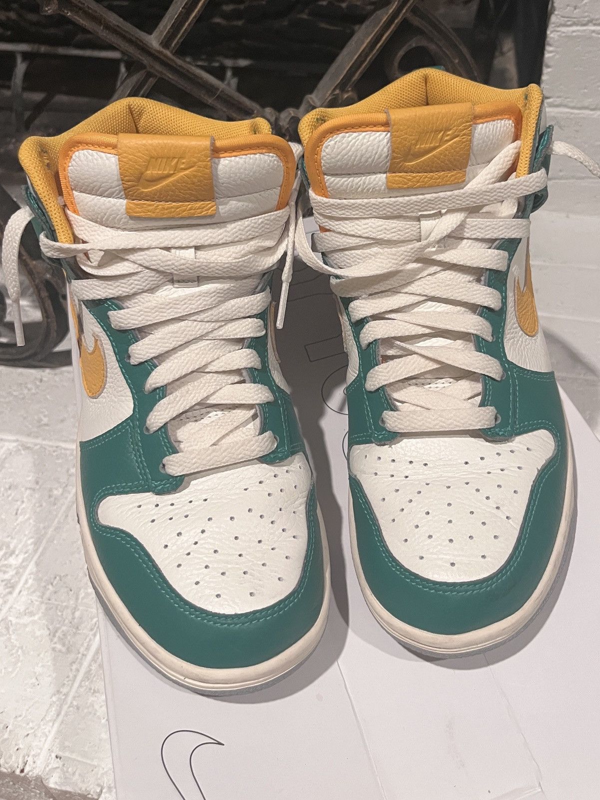 Nike Nike Dunk High “Nike By You” Custom Green Yellow – Size 8 Size US 8 / IT 38 - 7 Thumbnail
