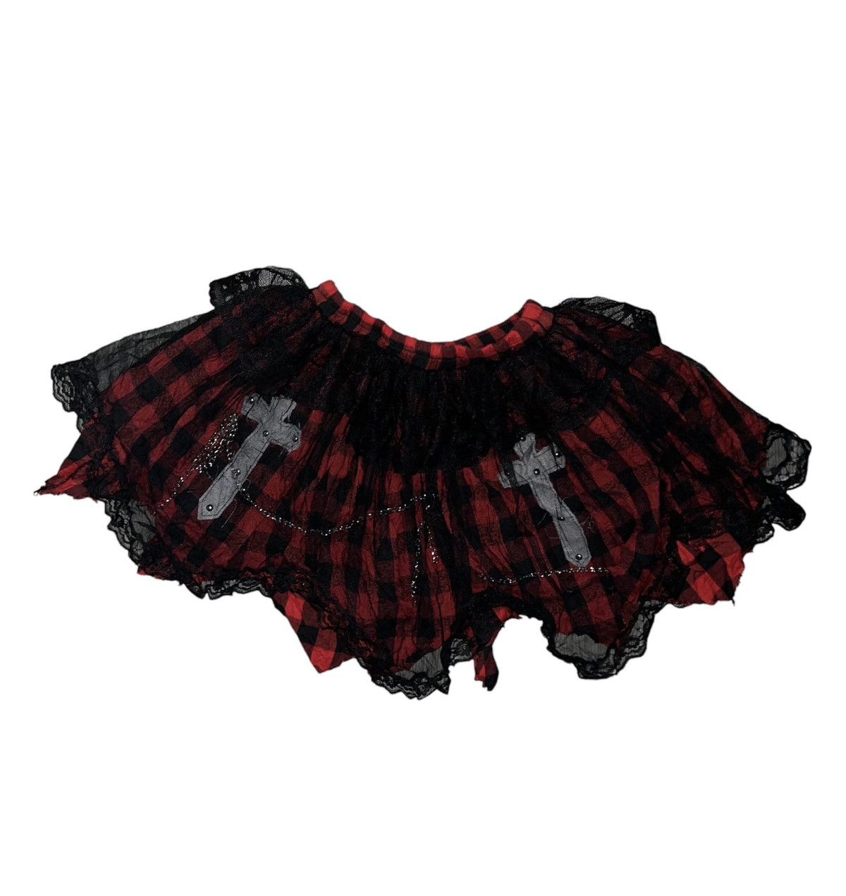 Japanese Brand Drug Honey cross chain tutu mini skirts 💋🧛🏻‍♀️➕ Size 26" / US 2 / IT 38 - 7 Thumbnail