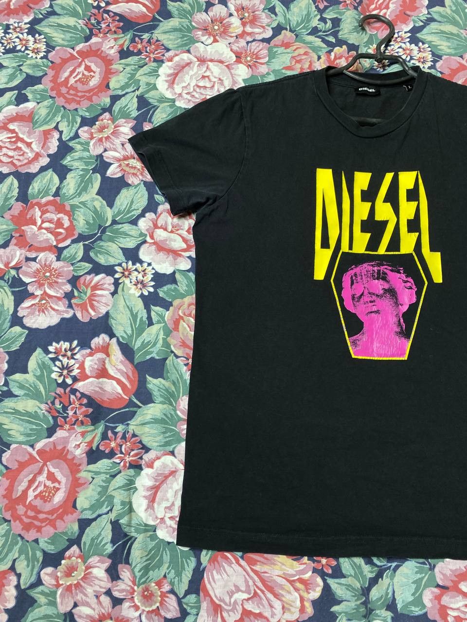 Diesel × Vintage Vintage Diesel Logo Graphic Tee Y2K 00s Punk Rock Size US L / EU 52-54 / 3 - 6 Thumbnail