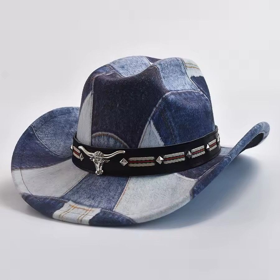 Designer Cowboy Retro Western Style Hombre Panama Hat Size ONE SIZE - 5 Thumbnail