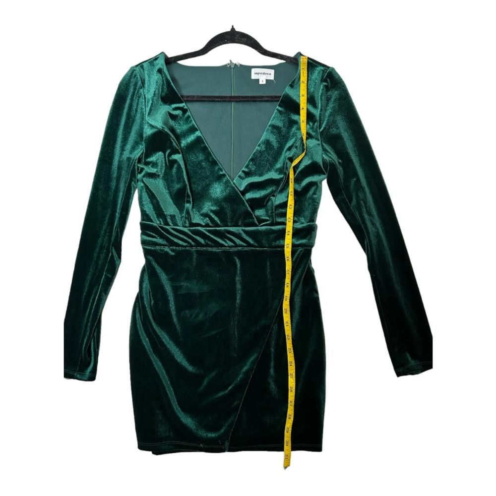 REVOLVE superdown l Crista Velvet Wrap Emerald Dress Small Size S / US 4 / IT 40 - 4 Thumbnail