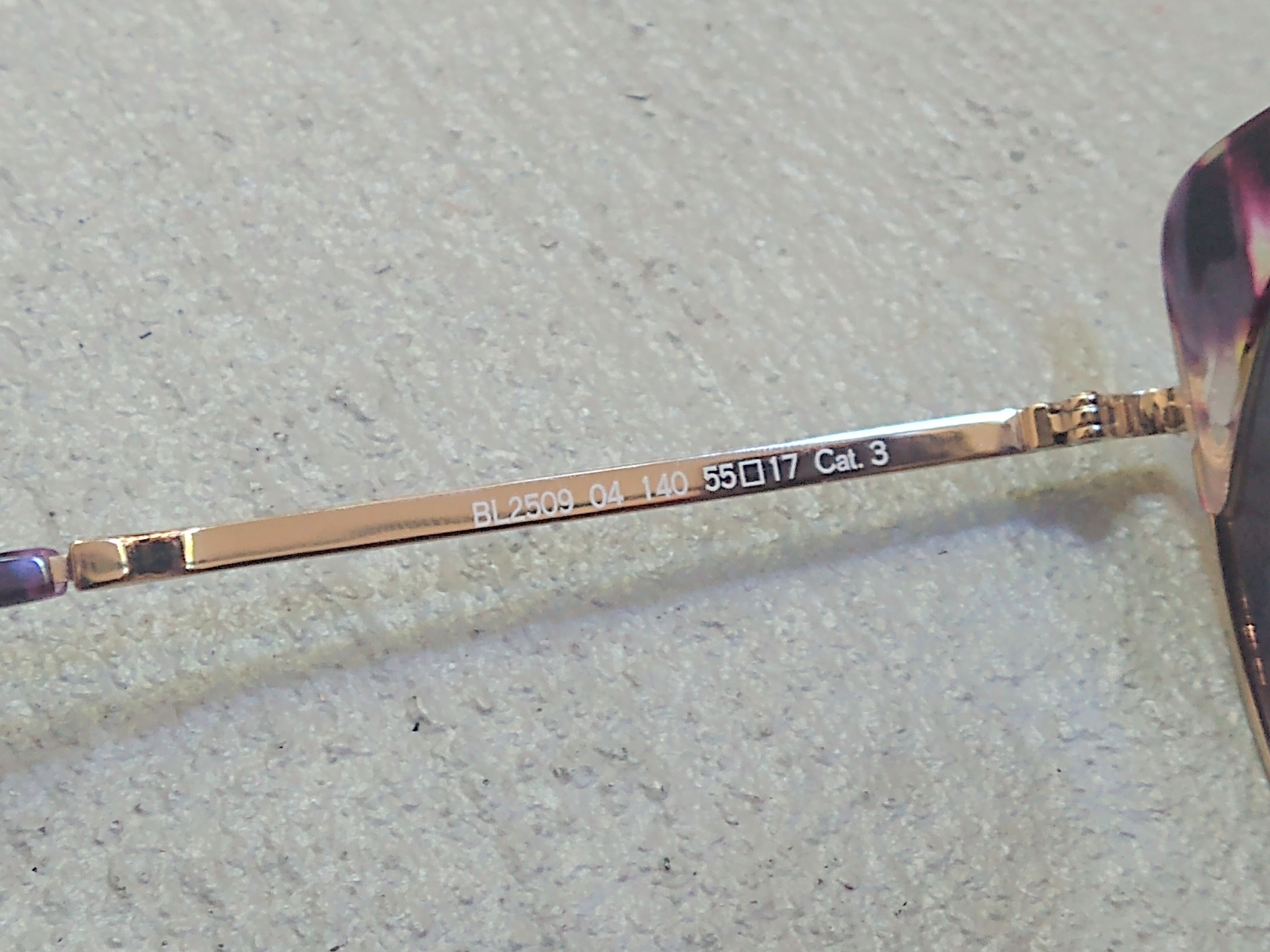 Balmain × Designer Balmain Sunglasses BL2509 Purple Havana Gold Blue Cat Eye Size ONE SIZE - 7 Thumbnail