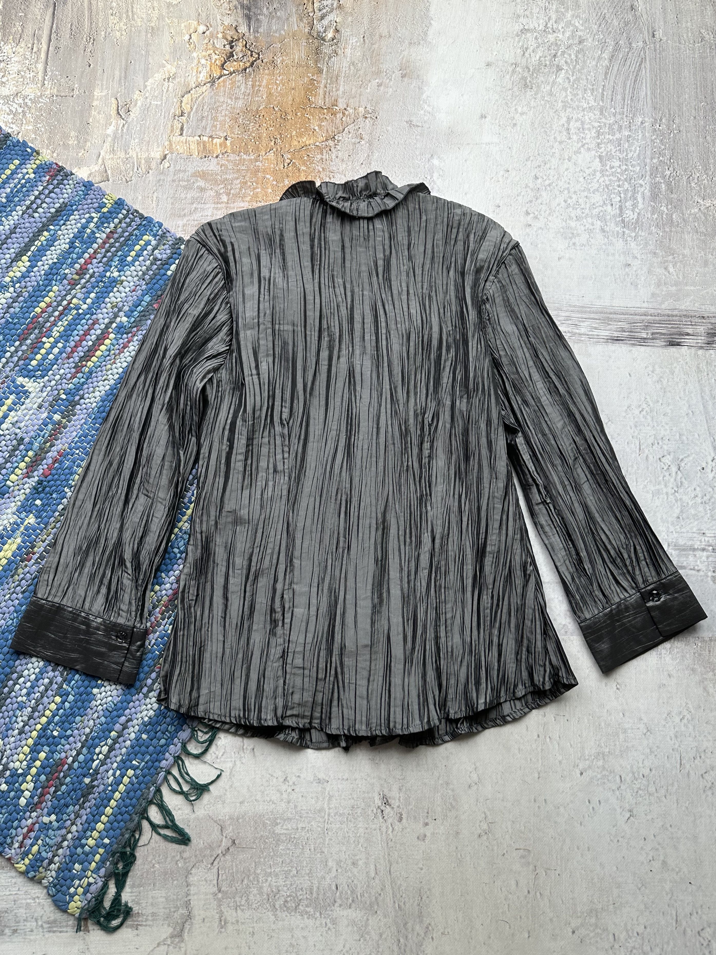 Japanese Brand Vintage Pleated Blouse A459(241) Size L / US 10 / IT 46 - 5 Thumbnail