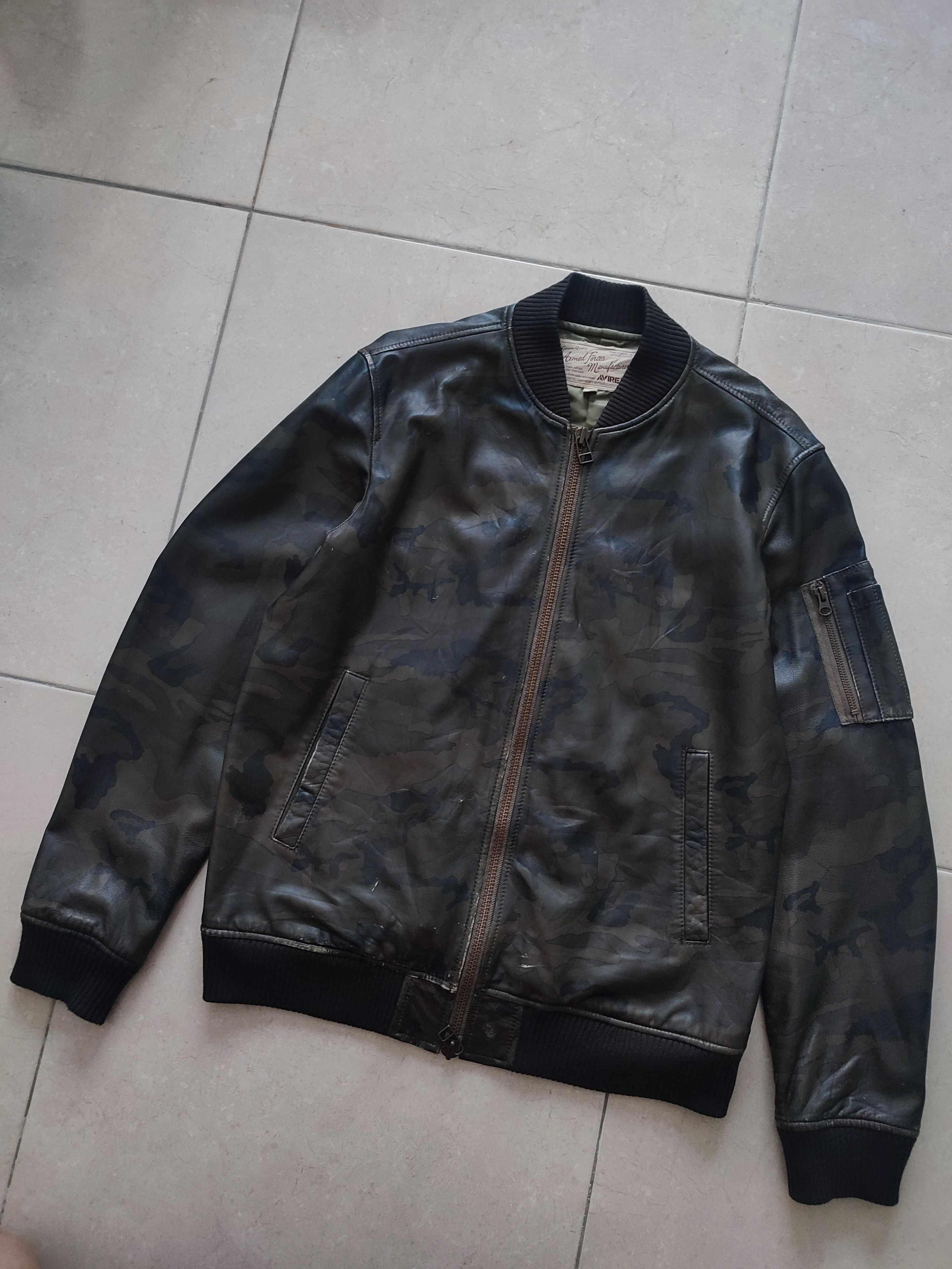 Avirex 🔥STEALS🔥Very Rare Avirex Lamb Skin Camo MA-1 Bomber Jacket Size US XL / EU 56 / 4 - 2 Thumbnail