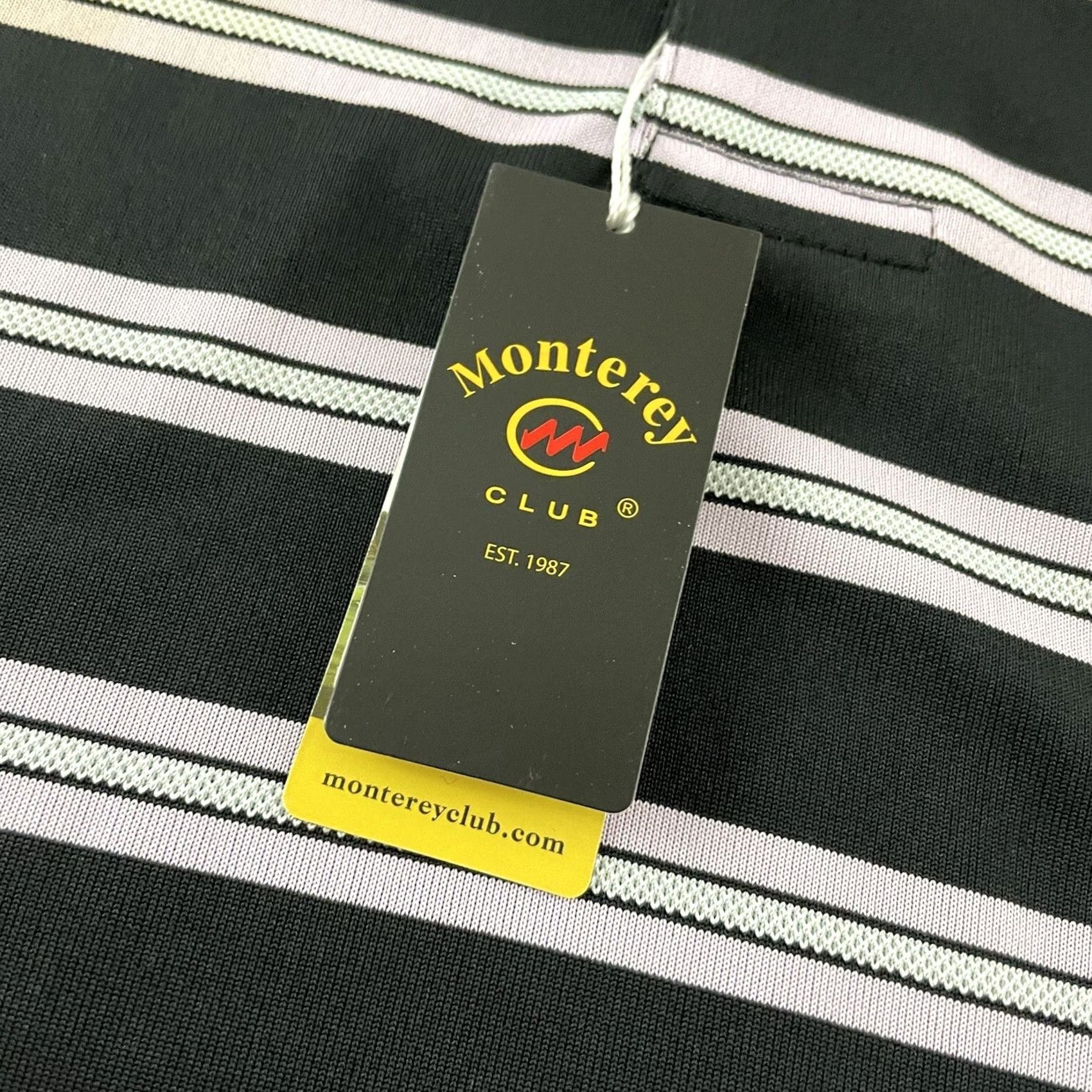 Vintage Monterey Shirt Polo Striped Short Sleeve Button-Up Men L Black Size US L / EU 52-54 / 3 - 2 Thumbnail