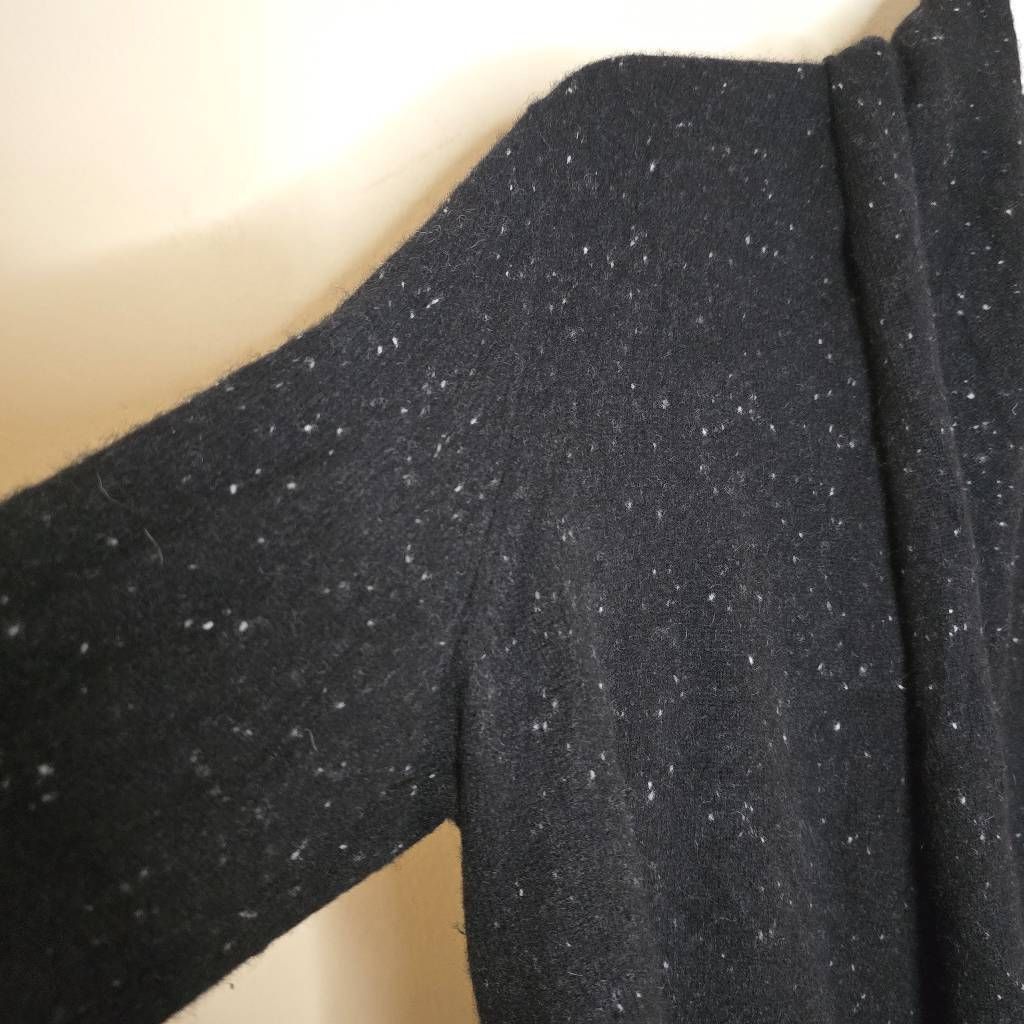 Bloomingdale's C by Bloomingdale’s 100% Cashmere Cardigan Black Open Front Size S / US 4 / IT 40 - 9 Thumbnail