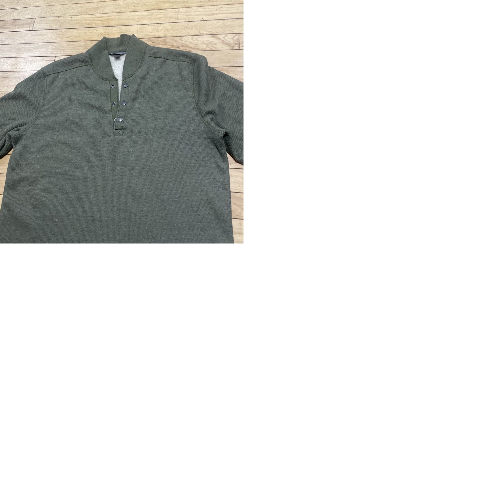 Eddie Bauer Eddie Bauer Fleece Waffle Knit Thermal Shirt Men LT Green Pique Olive Earthy Capsule Large Tall LT Green Thermal Waffle Knit Shirt Mens Size US L / EU 52-54 / 3 - 11 Thumbnail