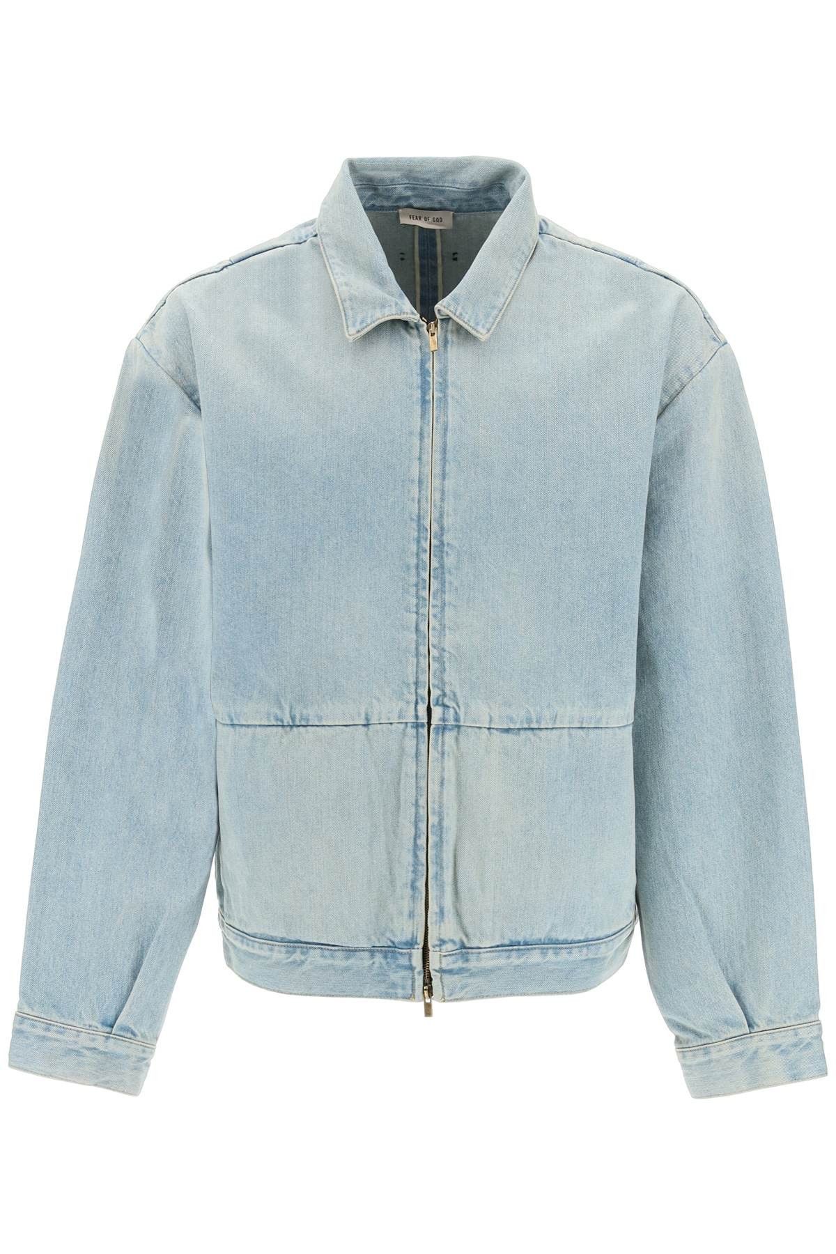 image of Fear Of God Denim Jacket For Men in Light Indigo (Size Large)