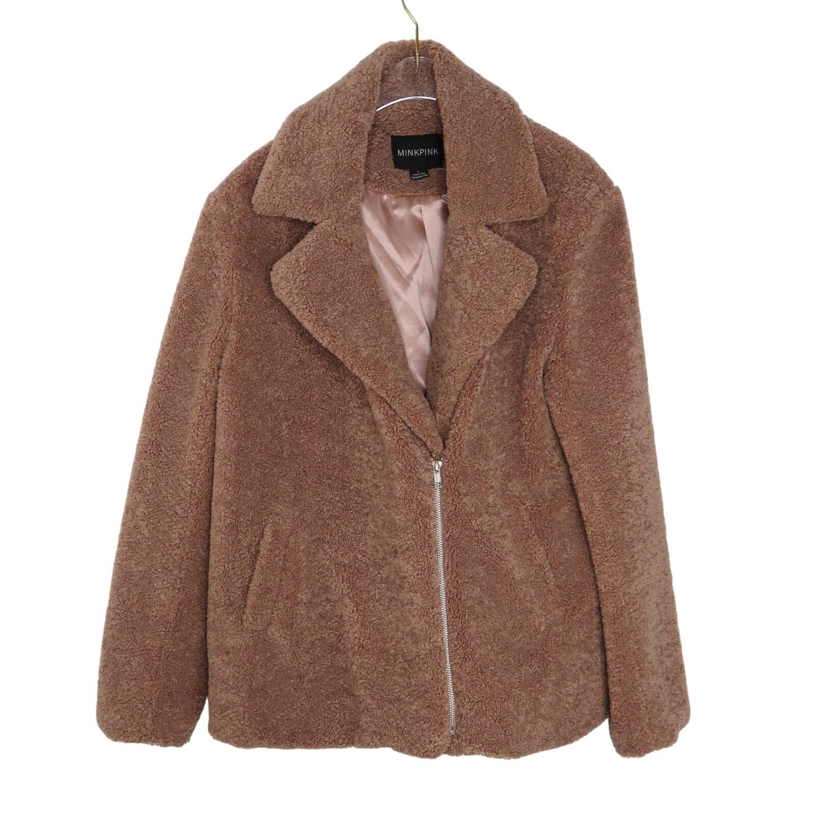 REVOLVE Revolve Mink Pink Dusty Rose Pink Sherpa Teddy Jacket Small Size S / US 4 / IT 40 - 1 Thumbnail