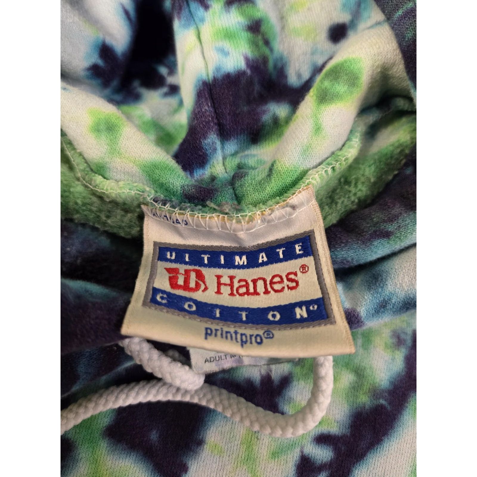Hanes Hanes Hoodie Mens M Tie Dye Pullover Ultimate Cotton Printpro Sweatshirt Multicolor Graphic Print Size US M / EU 48-50 / 2 - 4 Thumbnail