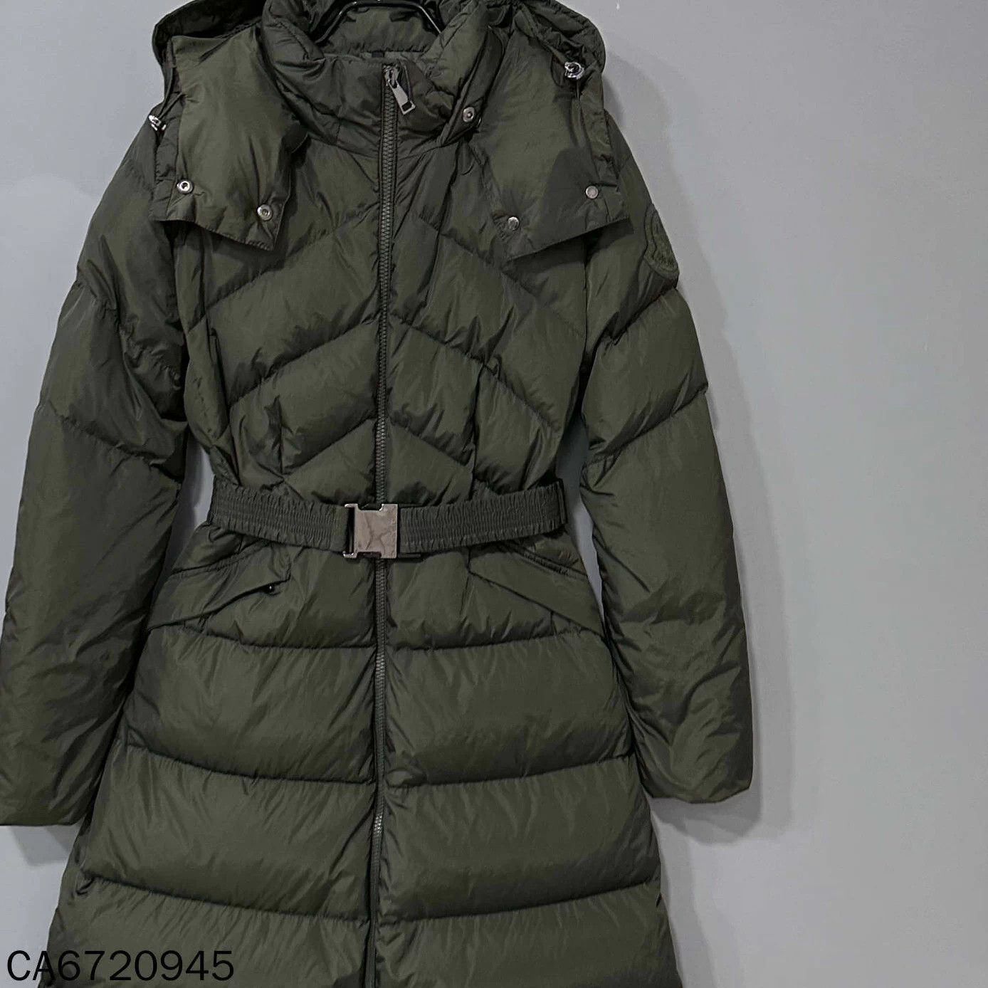 Moncler Moncler slim longline deep green down coat size 1 Size S / US 4 / IT 40 - 1 Thumbnail