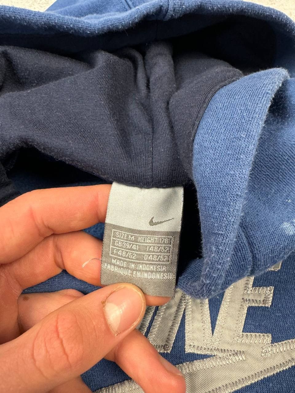 Nike Vintage Nike Y2K Blue Hoodie Big Logo Size US M / EU 48-50 / 2 - 8 Thumbnail