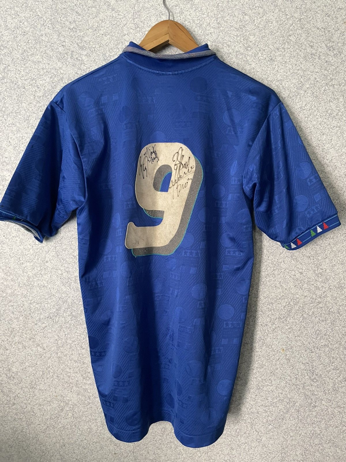 Diadora × Vintage Italy 1993 - 1994 Home football Diadora Match Worn shirt Size US L / EU 52-54 / 3 - 14 Thumbnail