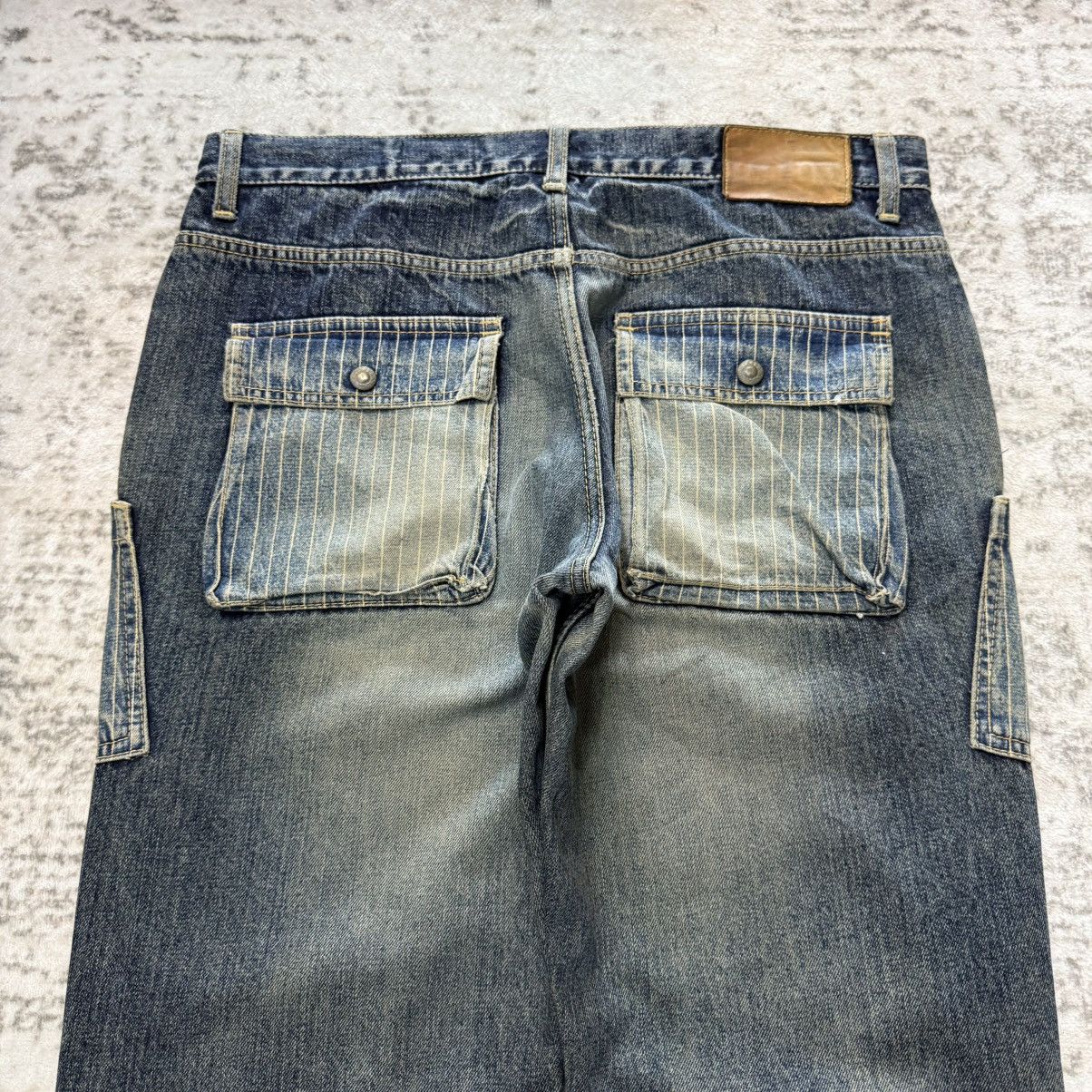 Kapital 2000s Antgauge Japan Reconstructed Pinstripe Panel Denim Size US 33 - 10 Thumbnail