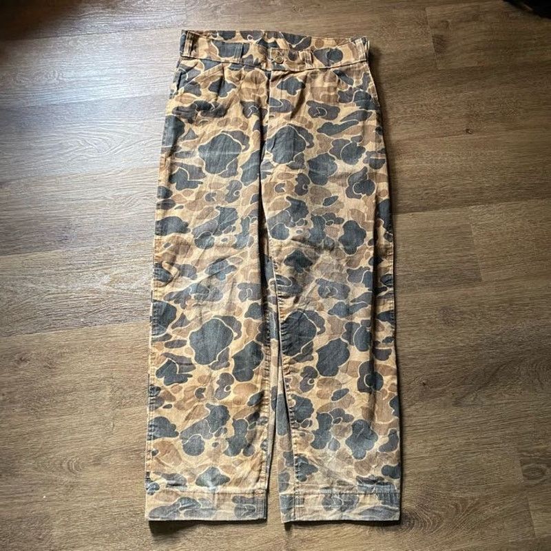 Vintage 60s American Field Sportswear Tan Camo Pants Size US 36 / EU 52 - 1 Thumbnail