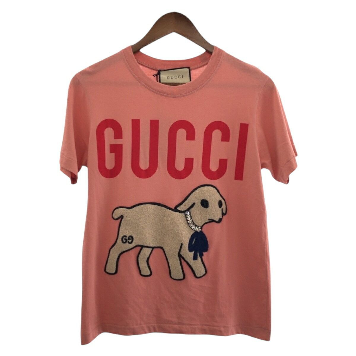 Gucci Gucci Gucci Embroidery Line Stone Cotton T-shirt Textile T-Shirts 580762 XJBSX DUTY FREE for USA Size ONE SIZE - 1 Thumbnail
