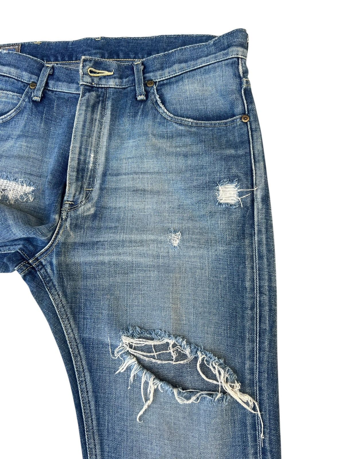 Lee Distressed Mud Denim Lee Riders Limited Edition Flare Jeans Size US 31 - 11 Thumbnail