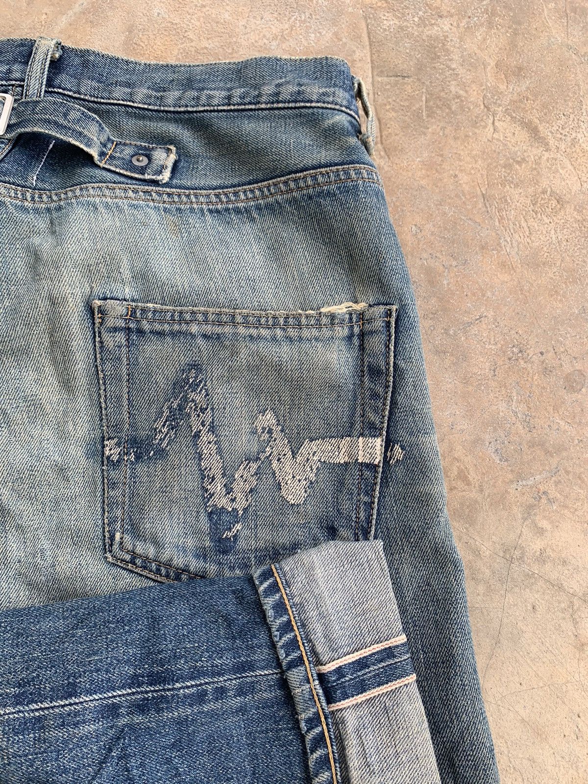 Japanese Brand × WHIZ LIMITED Whiz Limited Buckle Back Selvedge Distressed Denim Size US 36 / EU 52 - 3 Thumbnail