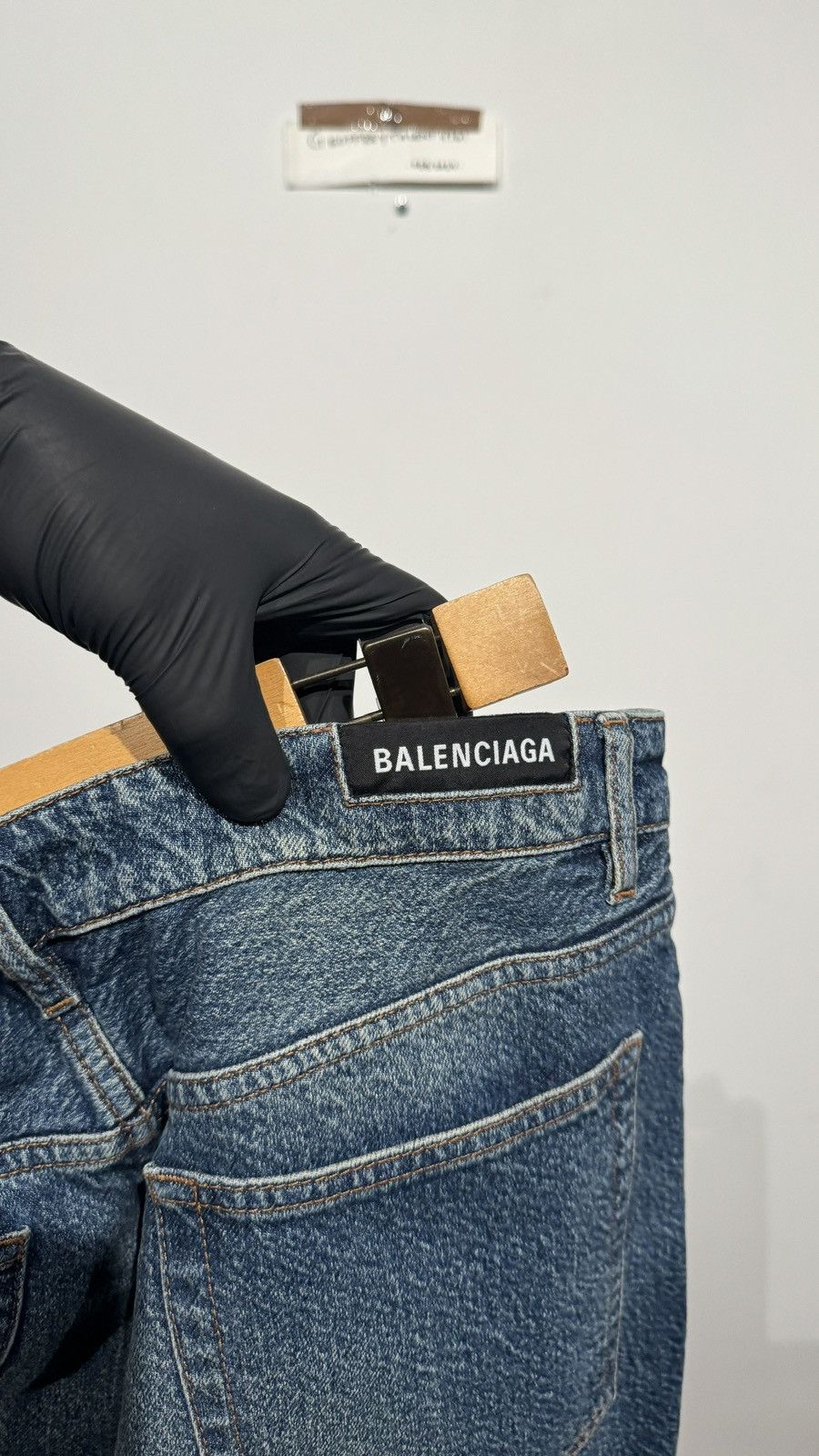 Balenciaga Balenciaga Medium Wash Straight Leg Jeans - Size 34 Size US 34 / EU 50 - 3 Thumbnail