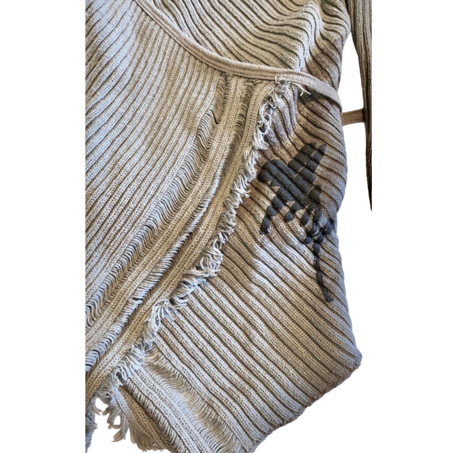Cop Copine The Cop Copine Neutral Ribbon Asymmetrical Wrap Around Sweat Size ONE SIZE - 7 Thumbnail