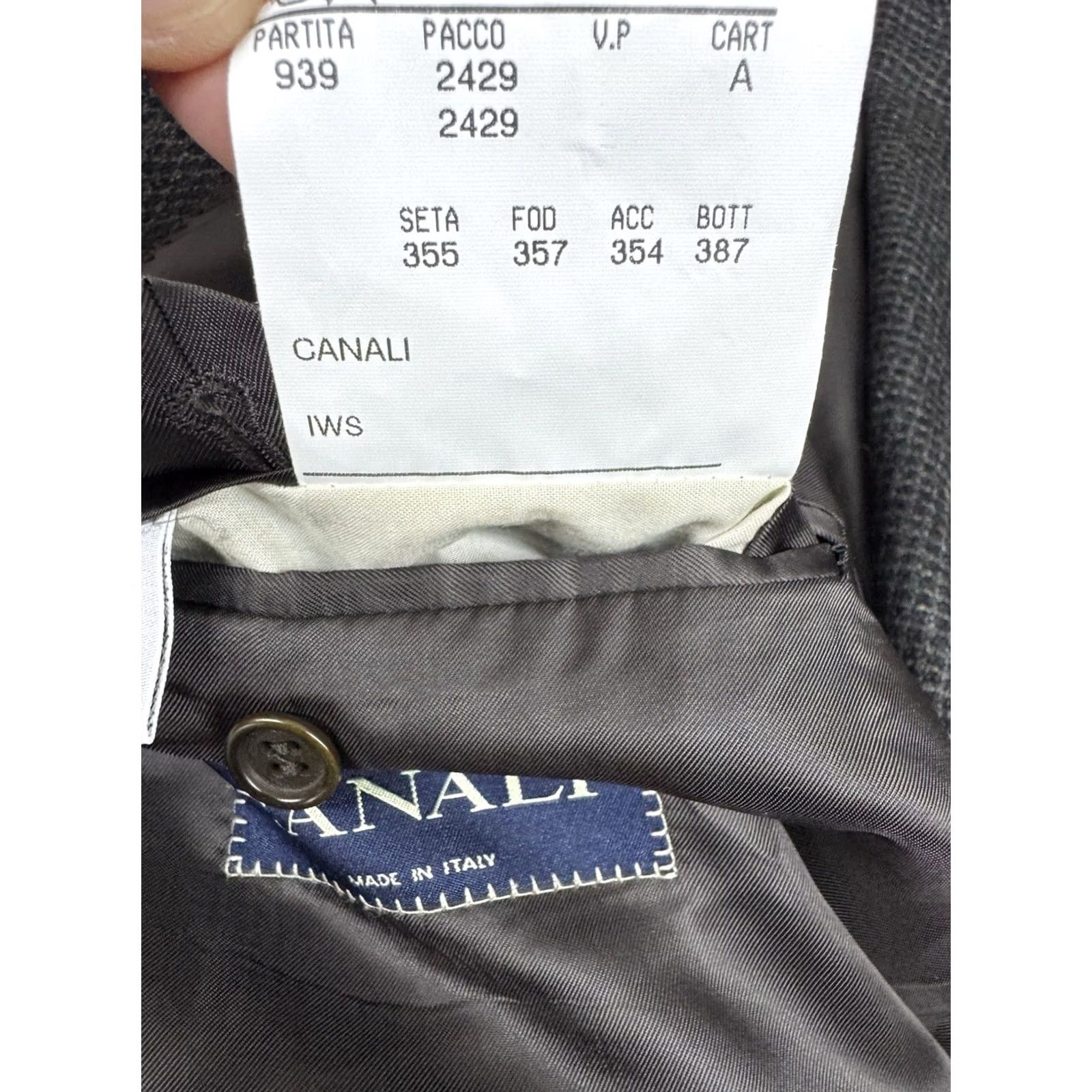 Canali Canali Blazer Tweed Wool Gray 3 Button Wedding Formal Jacket 46R Mens Size 46R - 4 Thumbnail