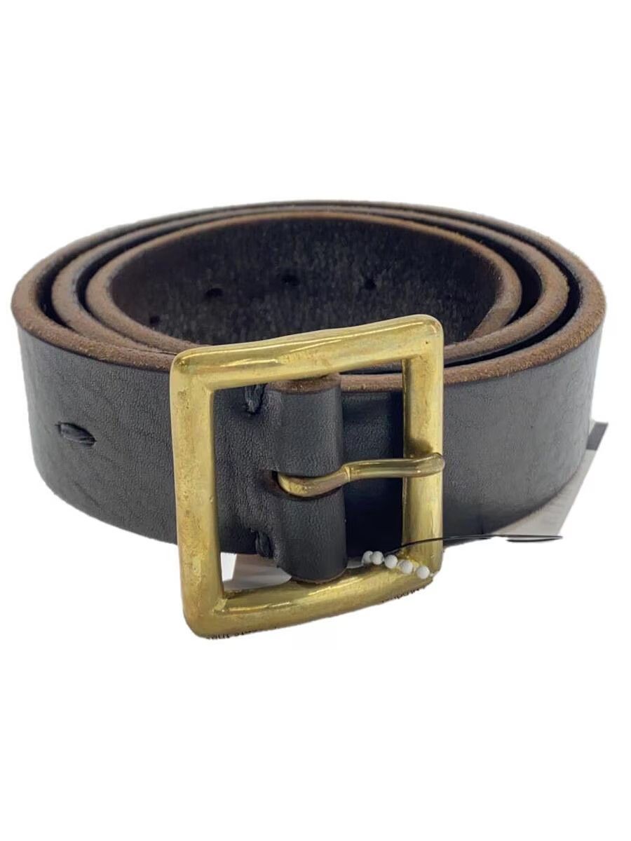image of Visvim Buckle Leather Belt in Black, Men's