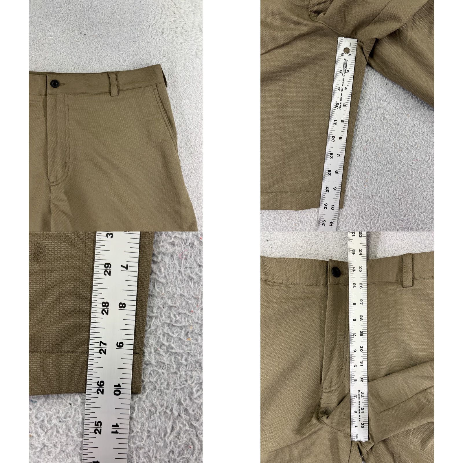 Nike VINTAGE Nike Shorts Men 34 Beige Polyester Golf Pockets 32x10 Swoosh Casual Spring Summer Gym Size US 34 / EU 50 - 8 Thumbnail