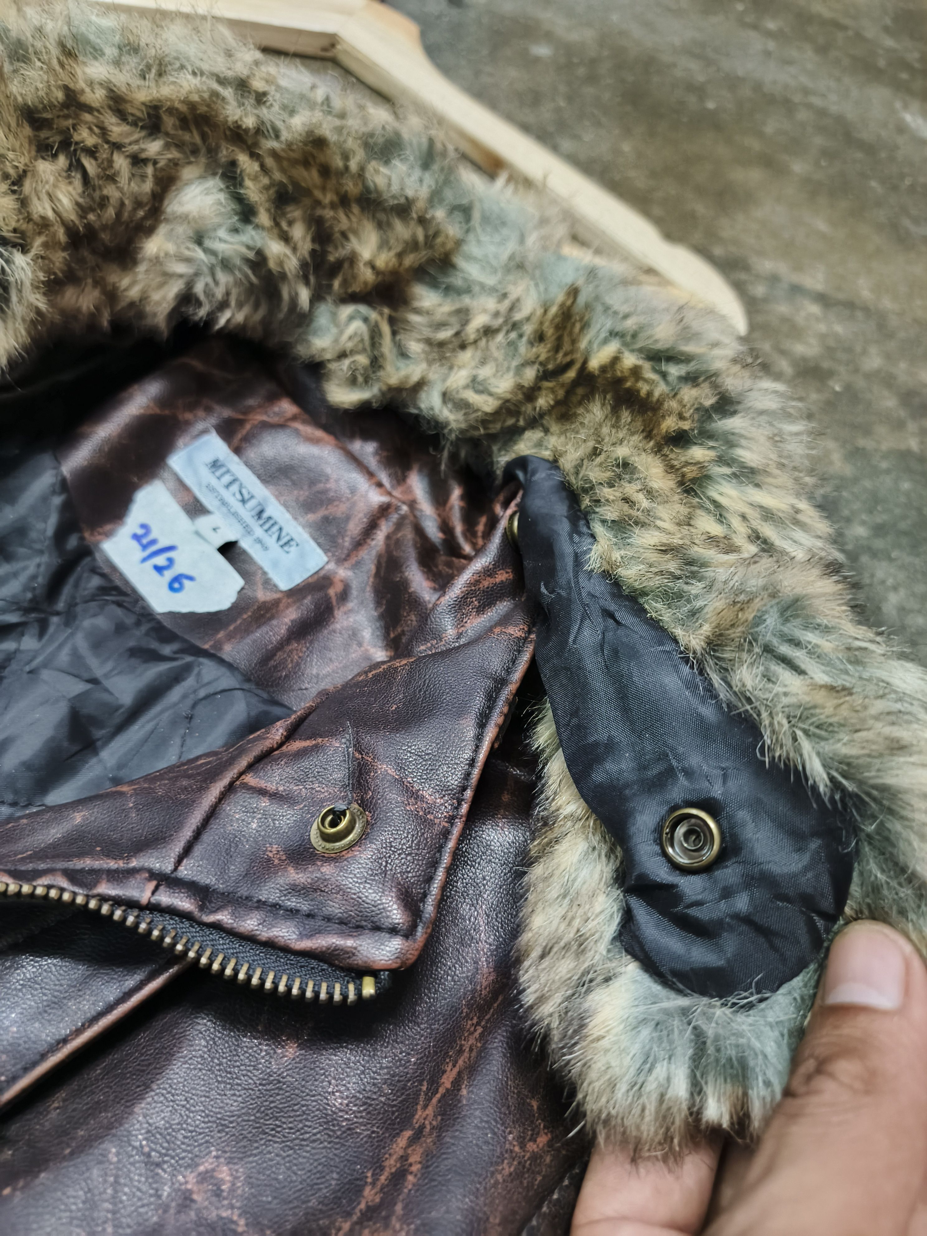 Japanese Brand RARE MITSUMINE X WOOLRICH LEATHER JACKET PUNK ROCK Size US L / EU 52-54 / 3 - 4 Thumbnail
