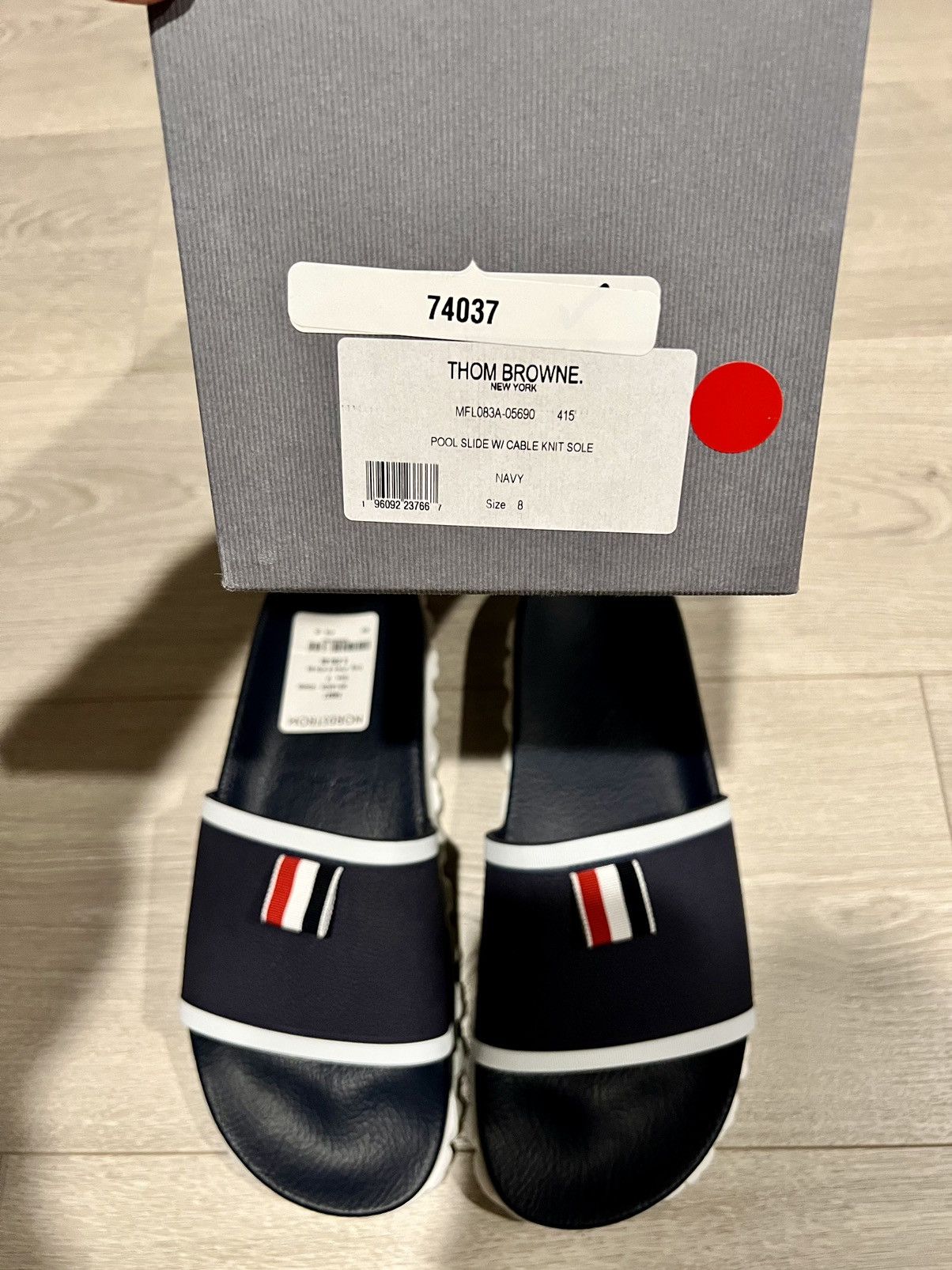 Thom Browne Thom Browne CABLE KNIT SOLE POOL SLIDE Size US 8 / EU 41 - 2 Thumbnail