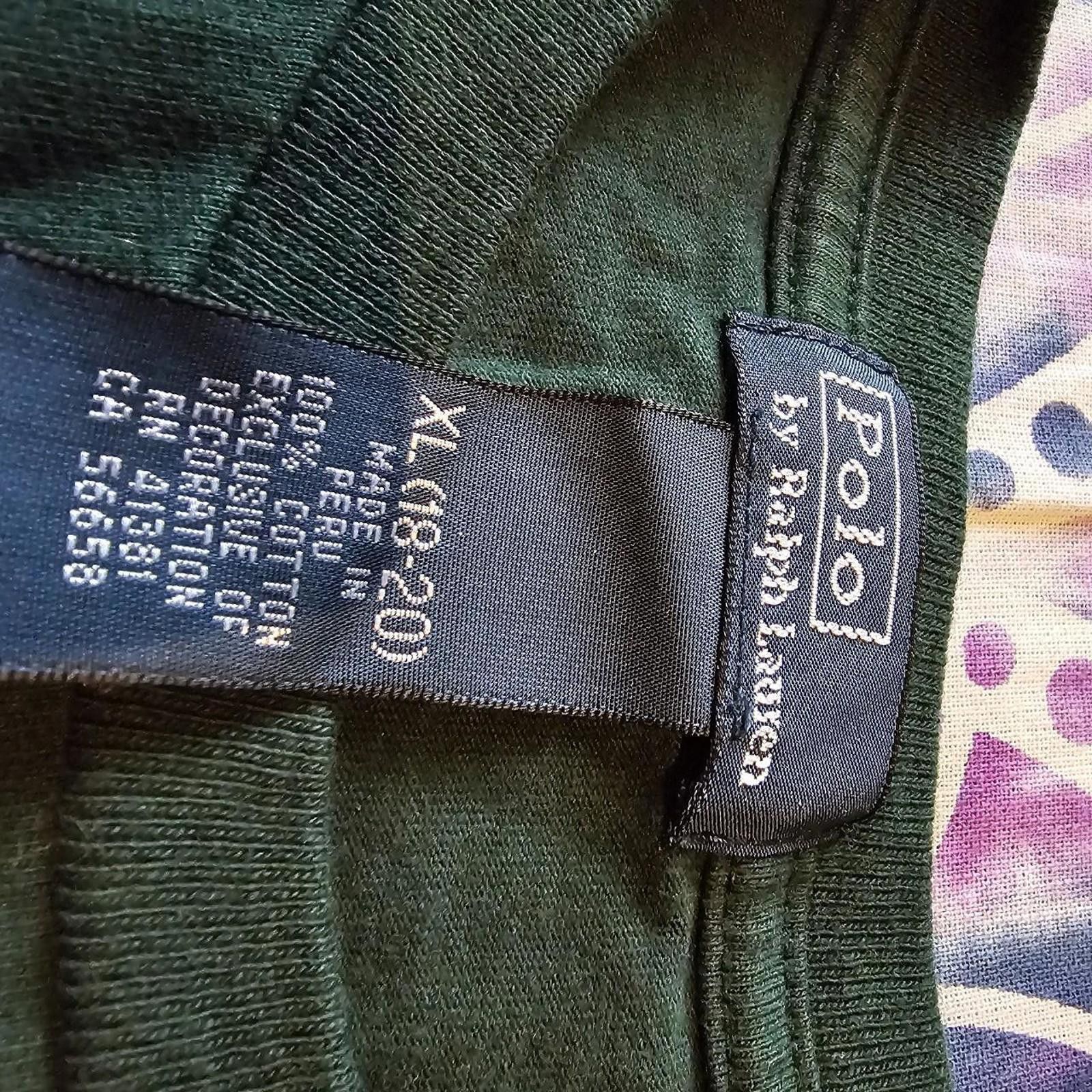 Polo Ralph Lauren Polo Ralph Lauren XL Kid's Blue and Green T-shirt Size US XL / EU 56 / 4 - 6 Thumbnail