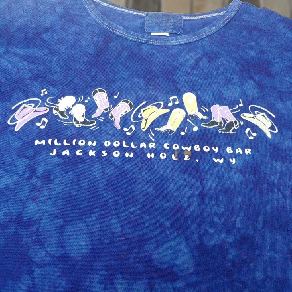 Vintage VINTAGE Tie-Dye T-Shirt Million Dollar Cowboy Bar Jackson Hole WY Women M Purple Blue Tie Dye Short Sleeve Crew Neck Shirt Size M / US 6-8 / IT 42-44 - 1 Thumbnail