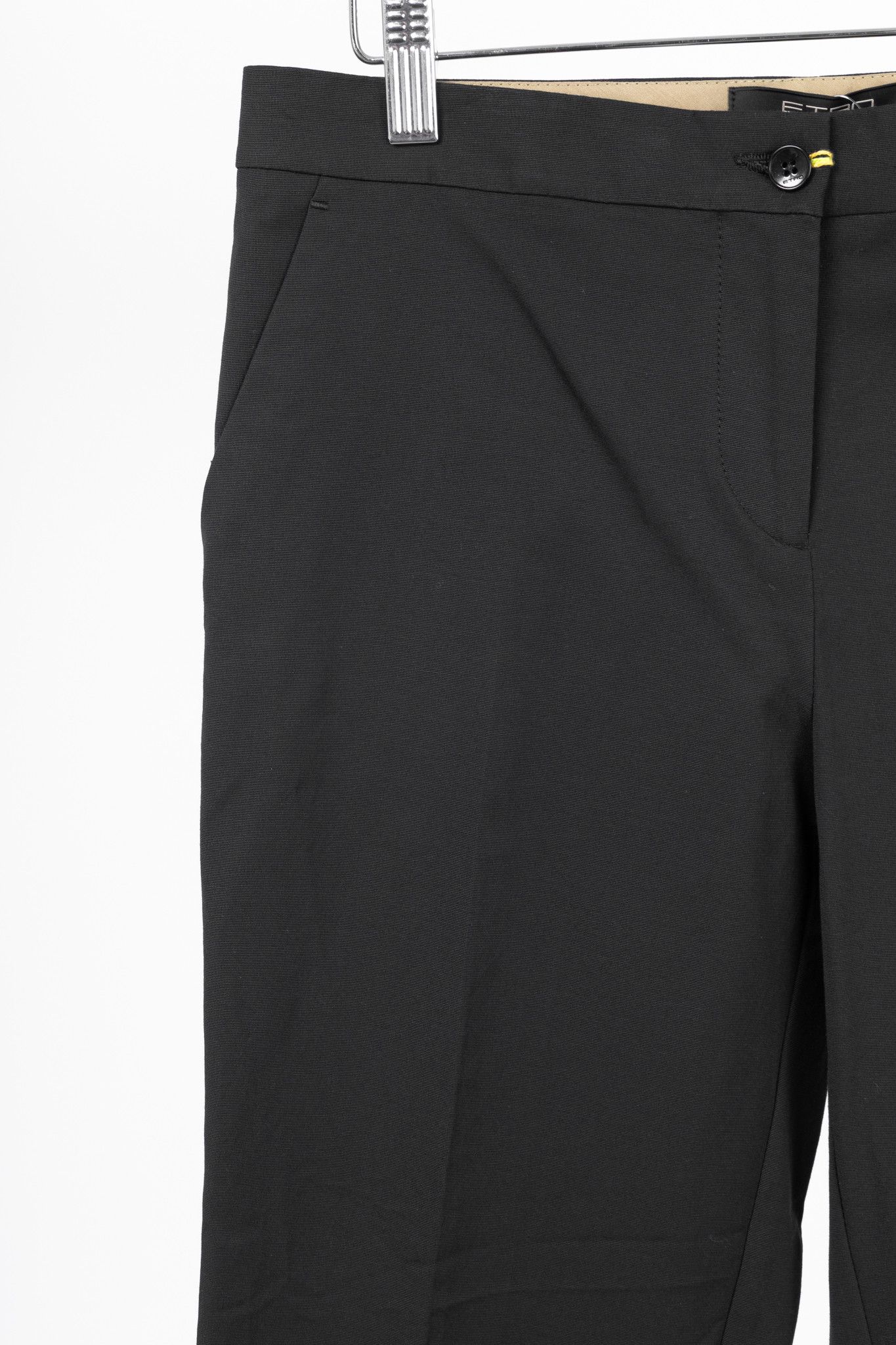Etro Etro Black Cotton-Blend Cropped Trousers Size 28" / US 6 / IT 42 - 5 Thumbnail