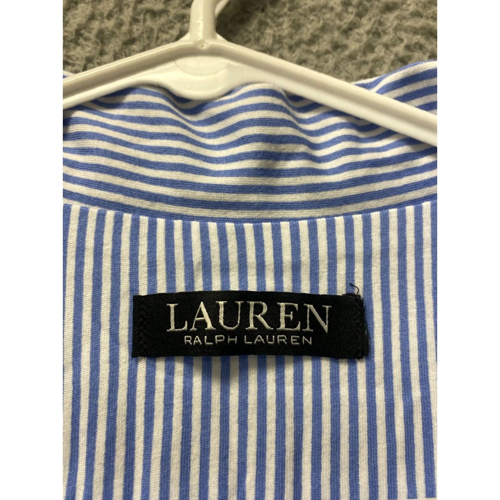 Ralph Lauren VINTAGE Ralph Lauren Women’s Pajama Shirt Button-Up XL Blue Striped Sleepwear 38-66 Size XL / US 12-14 / IT 48-50 - 5 Thumbnail