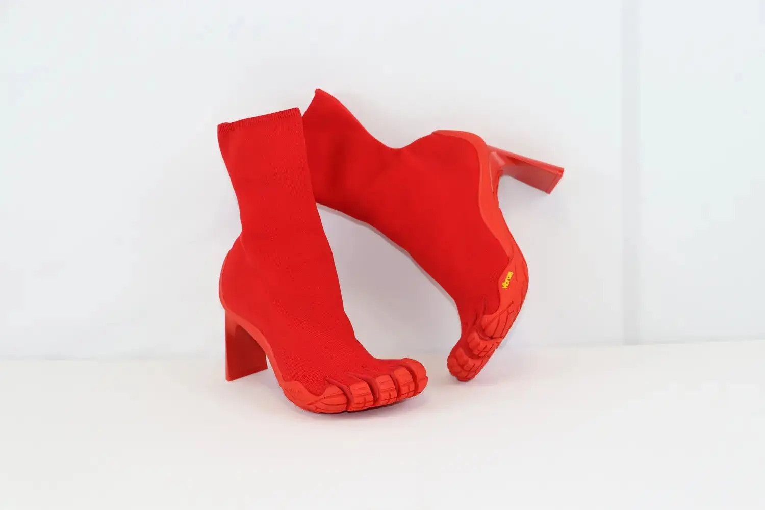 Balenciaga o1s1rm0724 High Toe Bootie Recycle in Red Size US 9 / IT 39 - 2 Thumbnail