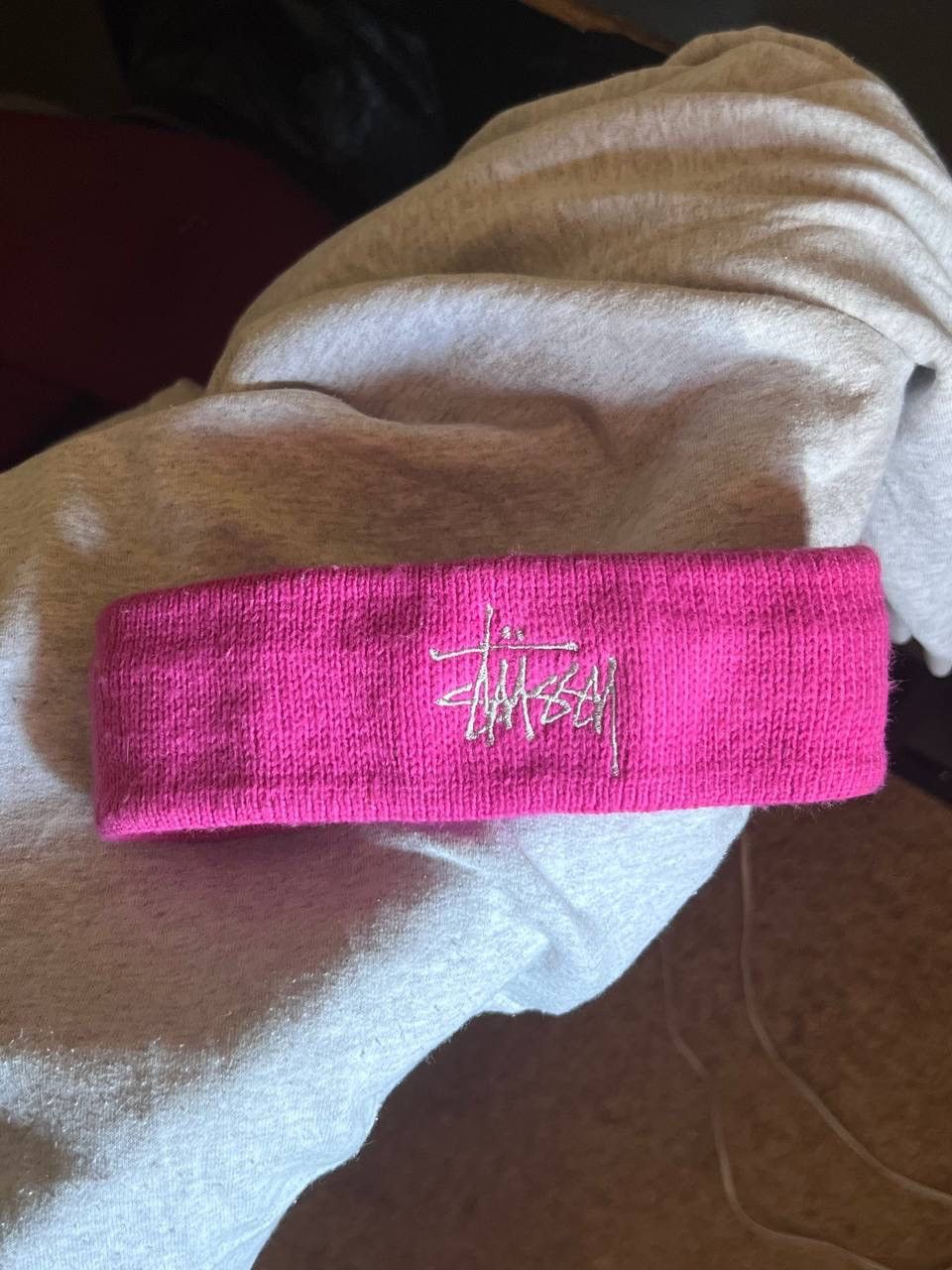 Japanese Brand × Stussy × Vintage Vintage 00’s Stussy Y2K Pink Every Day Winter Headband Size ONE SIZE - 2 Thumbnail