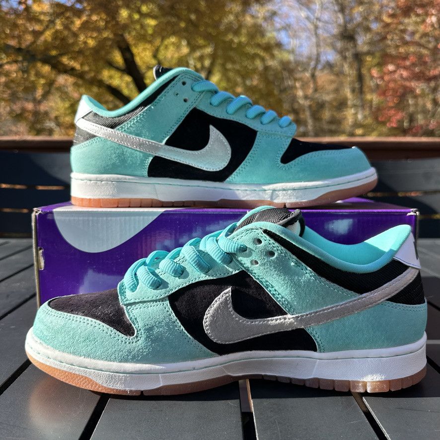 Nike Nike SB Dunk Custom Tiffany Suede - Teal/Black - Size 10 Size US 10 / EU 43 - 4 Thumbnail