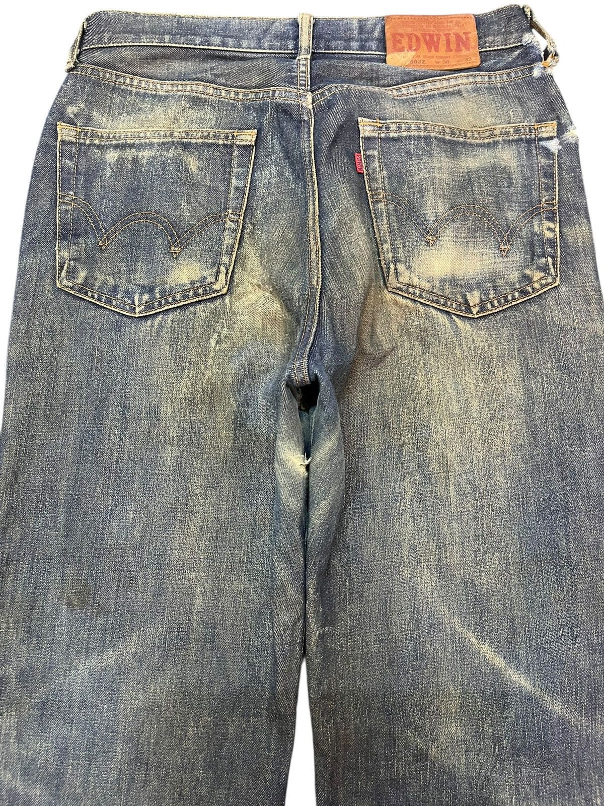 Edwin × POST ARCHIVE FACTION (PAF) Vintage Edwin 503 Regular Mudwash Distressed Denim Size US 29 - 6 Thumbnail