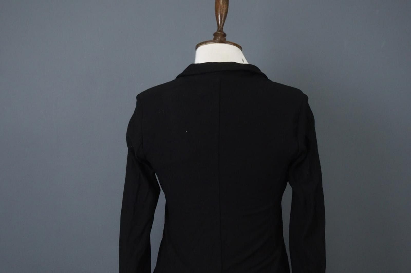 Eileen Fisher Eileen Fisher Black Viscose Blend Blazer Jacket Size PP Size M / US 6-8 / IT 42-44 - 11 Thumbnail