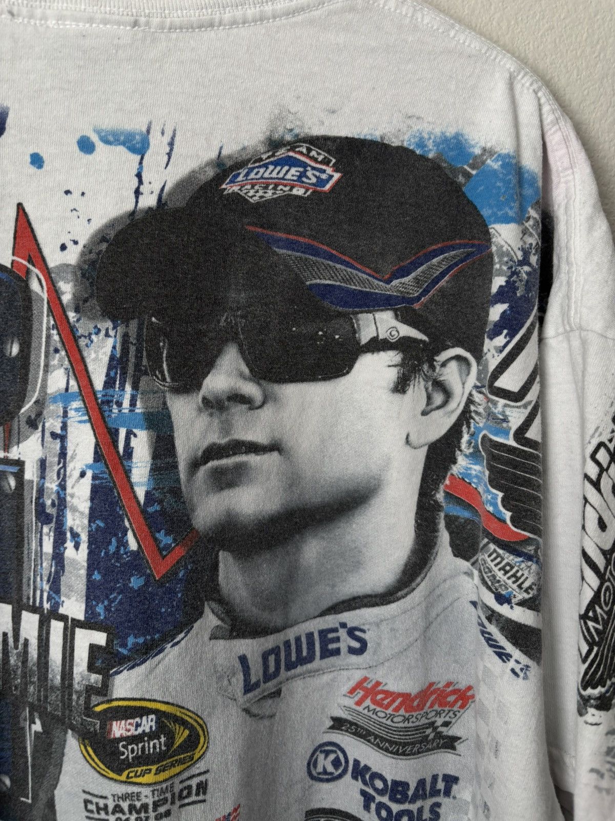 Chase Authentics Vintage Nascar Jimmie Johnson All over print Racing T-Shirt Size US XXL / EU 58 / 5 - 5 Thumbnail