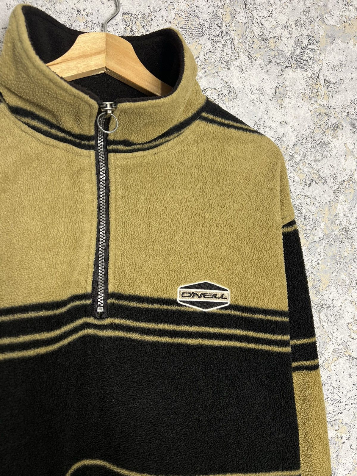 O'Neill × Vintage Vintage O’Neill Fleece Jacket 1/4 Zip Y2K Sweater Jacket Size US L / EU 52-54 / 3 - 3 Thumbnail