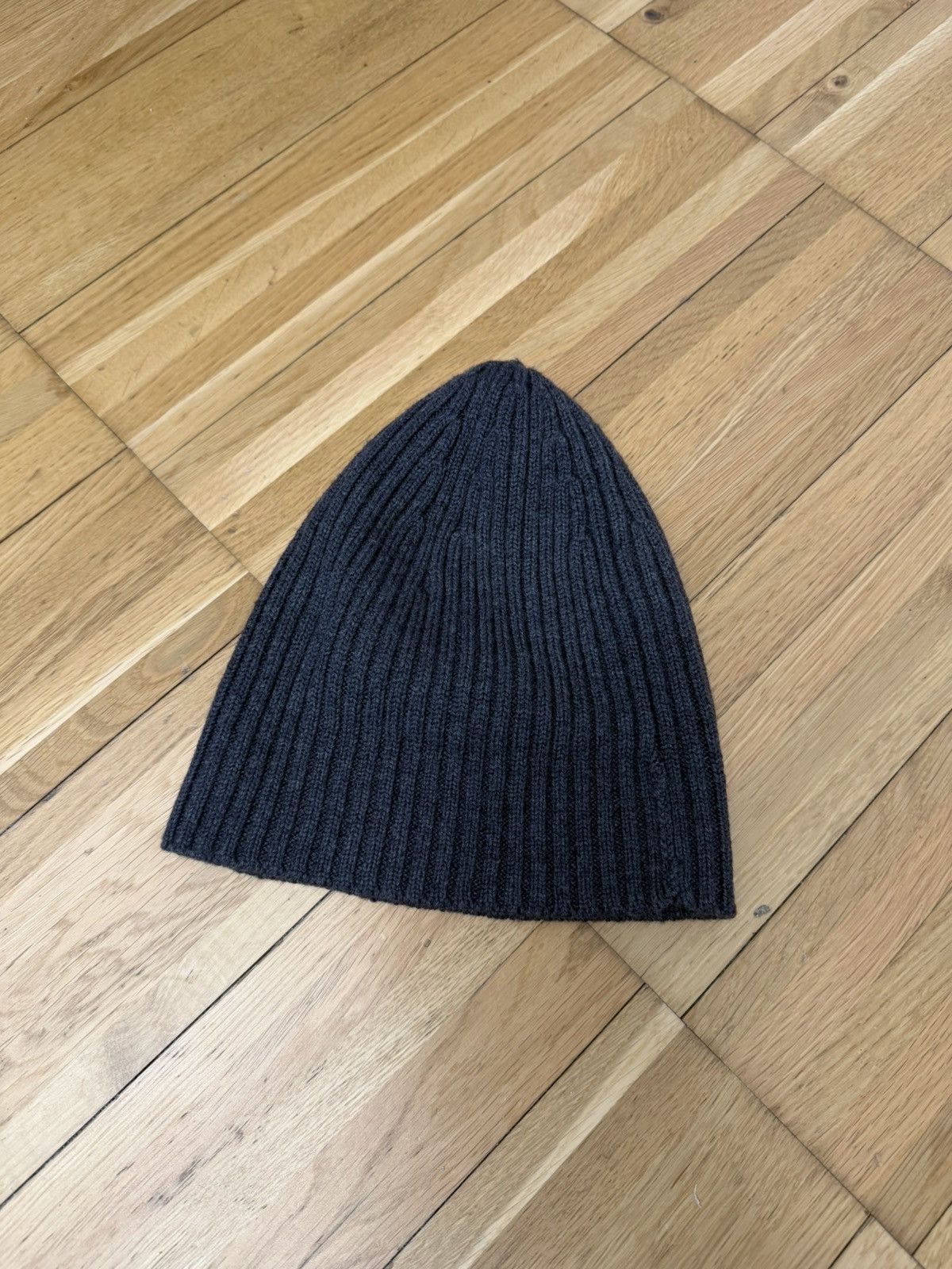 Prada Prada Sport Linea Rossa Grey Ribbed Wool Beanie - Archival Size ONE SIZE - 1 Thumbnail