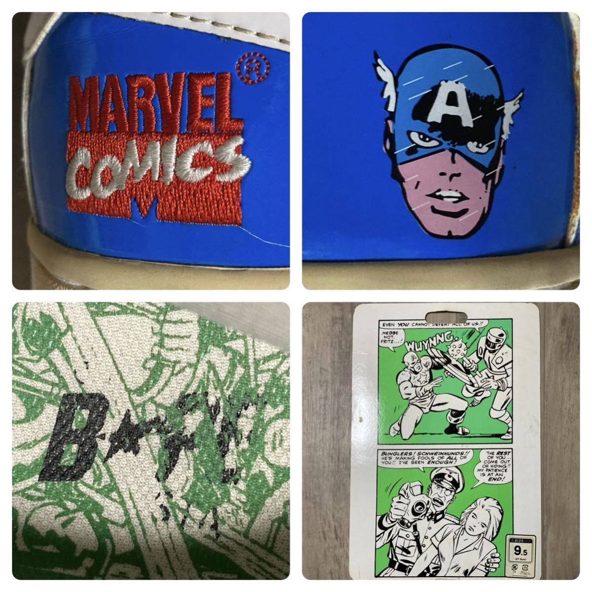 Bape × Marvel Comics × Nigo 2005 Marvel Comics patent leather BAPE STA sneakers APE NIGO Size US 9.5 / EU 42-43 - 9 Thumbnail