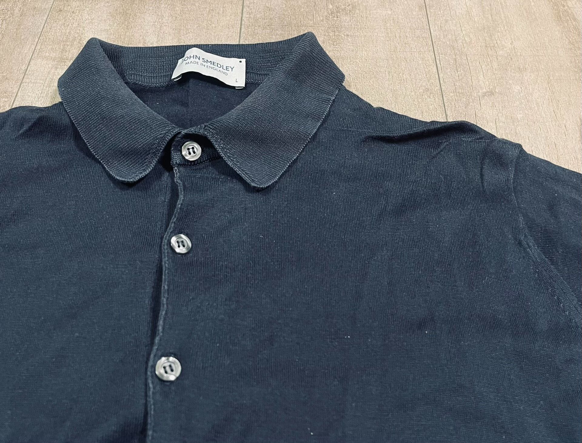 John Smedley John Smedley Navy Sea Island Cotton Polo Size US M / EU 48-50 / 2 - 1 Thumbnail