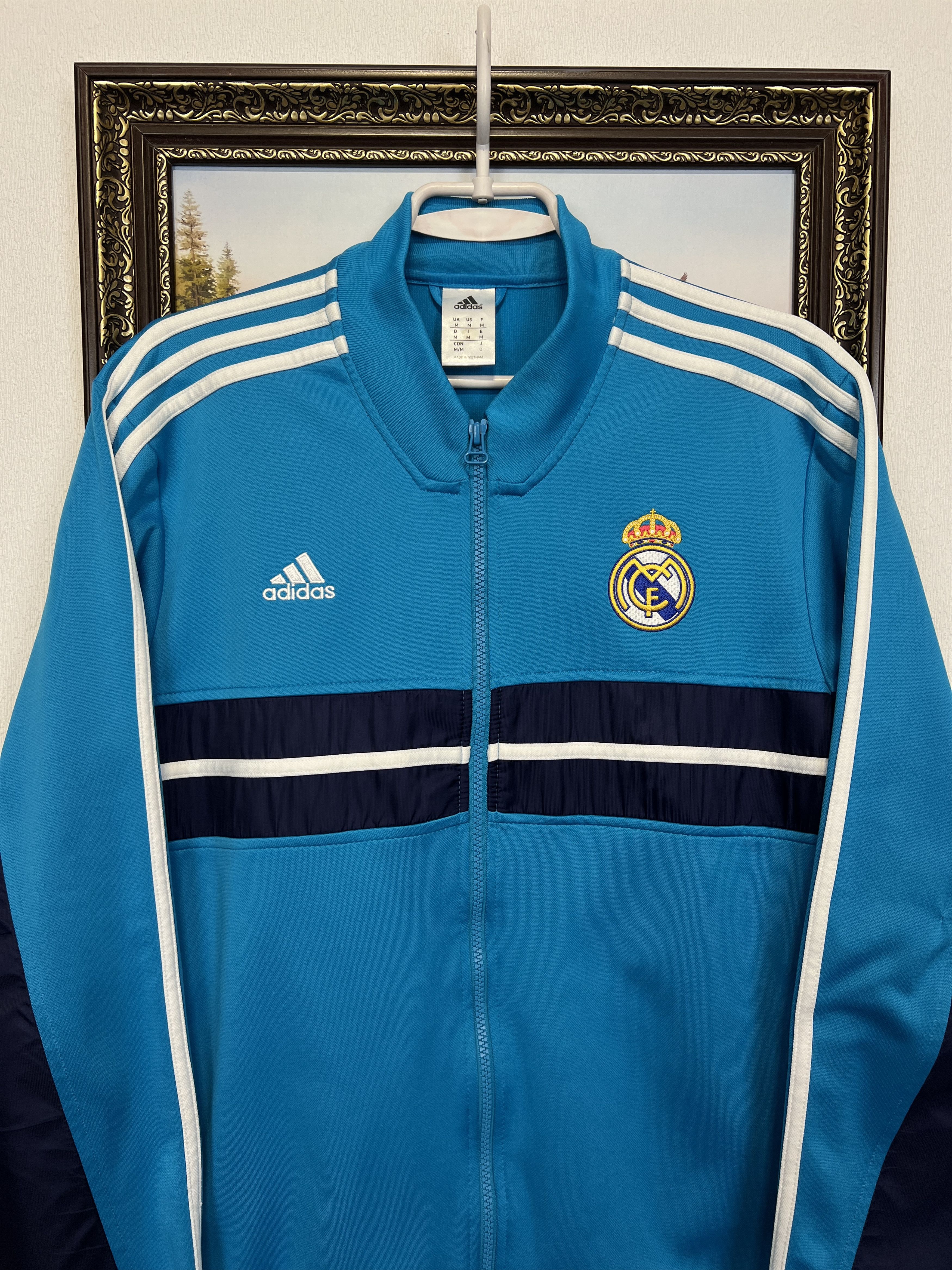 Adidas Vintage Adidas Real Madrid Football Jacket Soccer Track Top Size US M / EU 48-50 / 2 - 2 Thumbnail