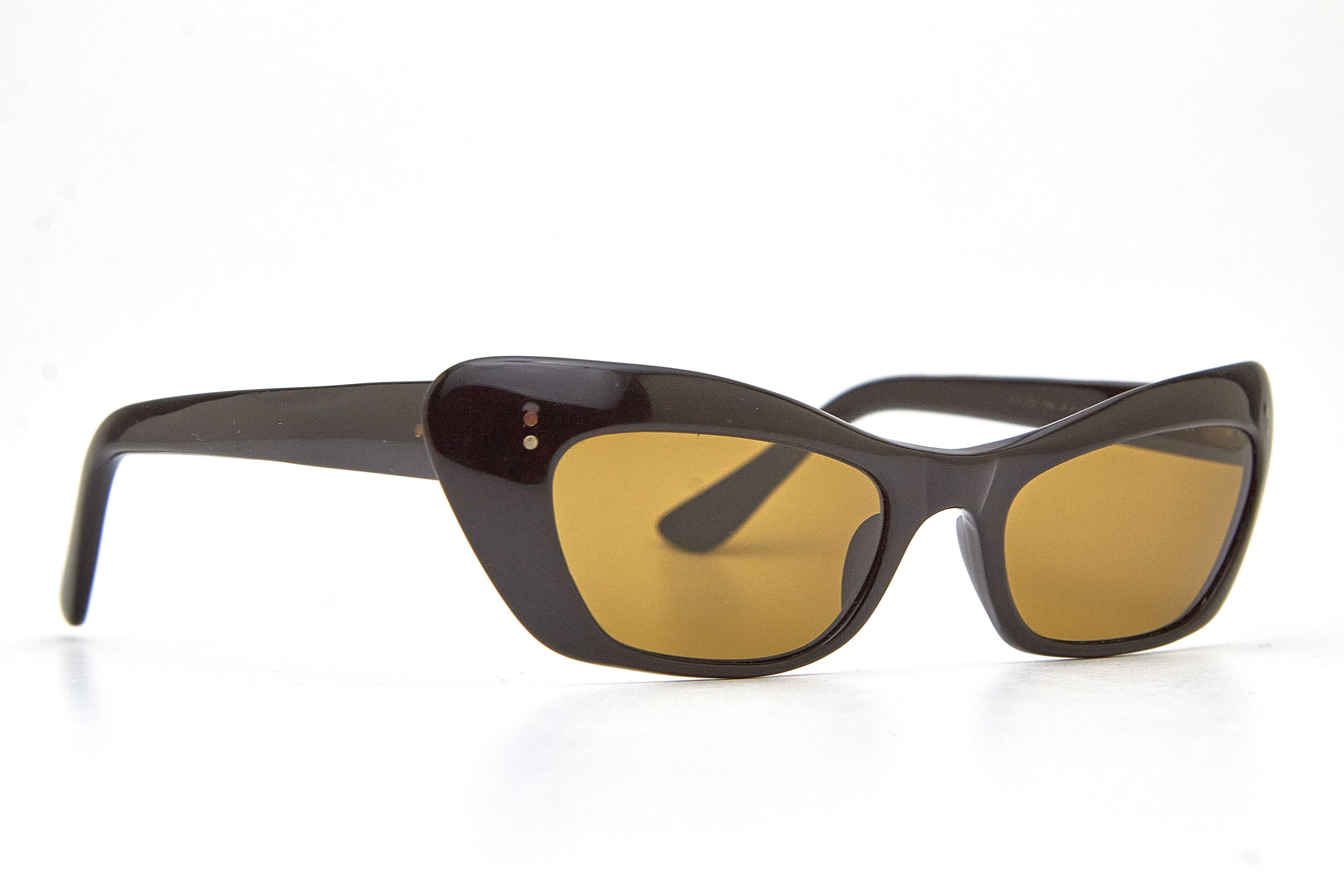 Vintage black chunky sunglasses OP vintage specs retro 60s Size ONE SIZE - 4 Thumbnail