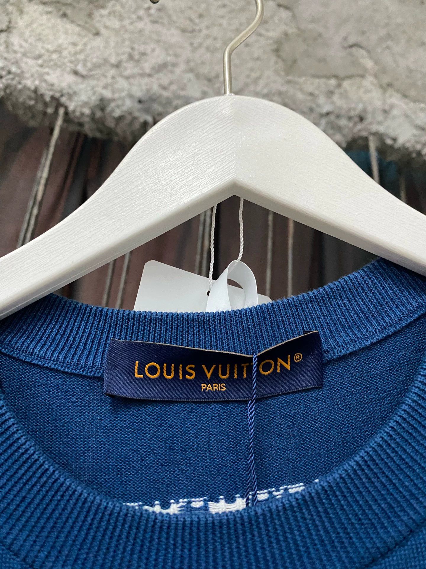Louis Vuitton LV knit slogan short-sleeve tee L new Size US L / EU 52-54 / 3 - 6 Thumbnail