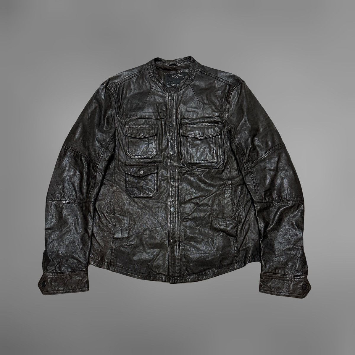 Allsaints × Saint Laurent Paris Allsaints Spitalfields Leather cargo Demon Jacket Shirt Size US M / EU 48-50 / 2 - 1 Thumbnail