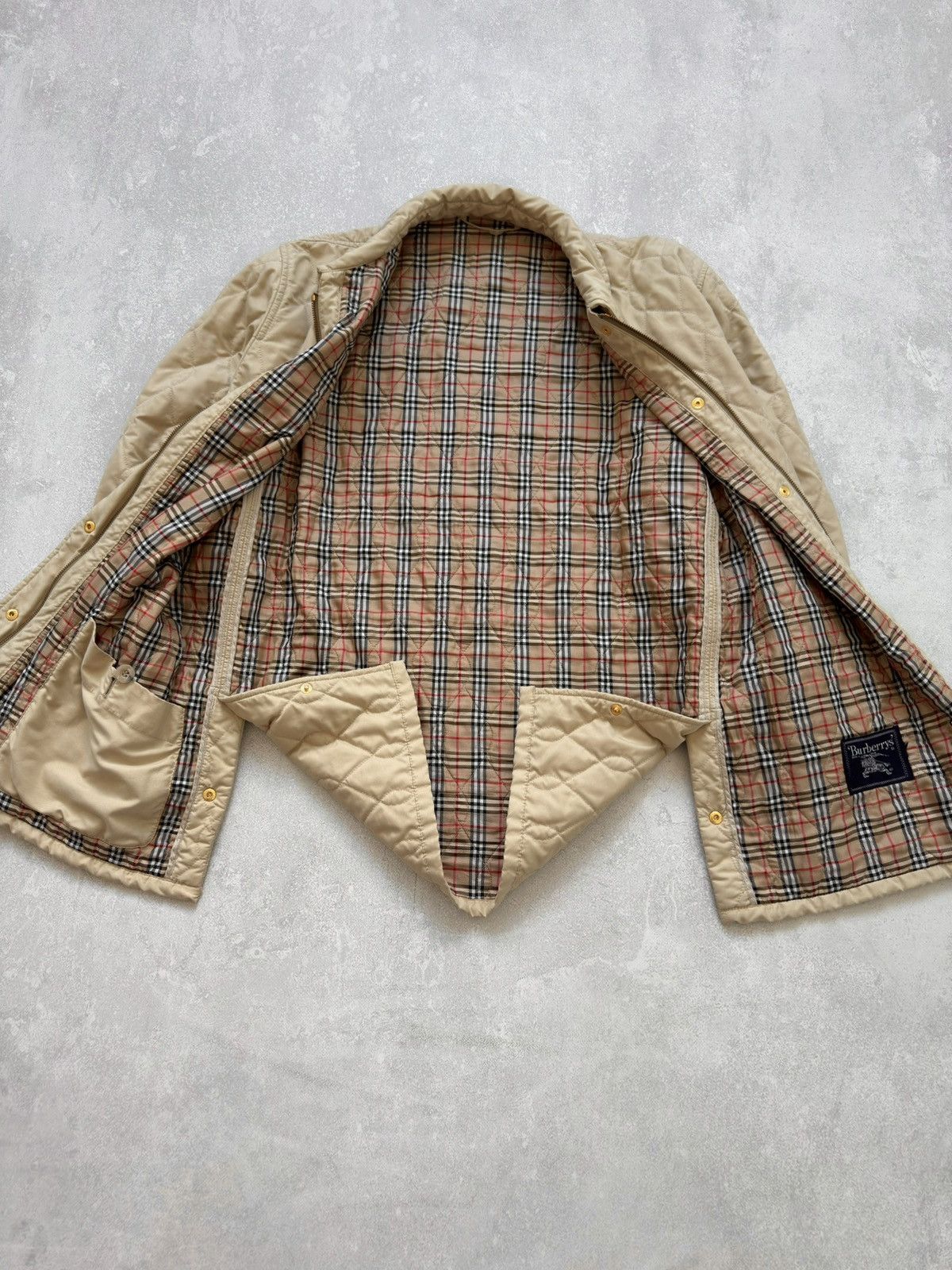 Burberry Vintage Burberrys 90s Nova Check Quilted Coat Jacket Logo Size US L / EU 52-54 / 3 - 15 Thumbnail