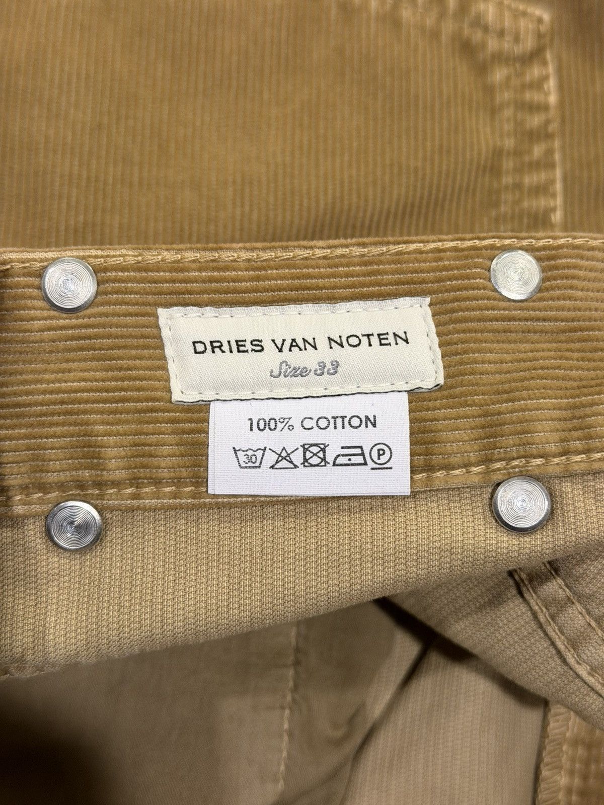 Dries Van Noten Dries Van Noten Corduroy Light Brown Pants Size US 33 - 10 Thumbnail