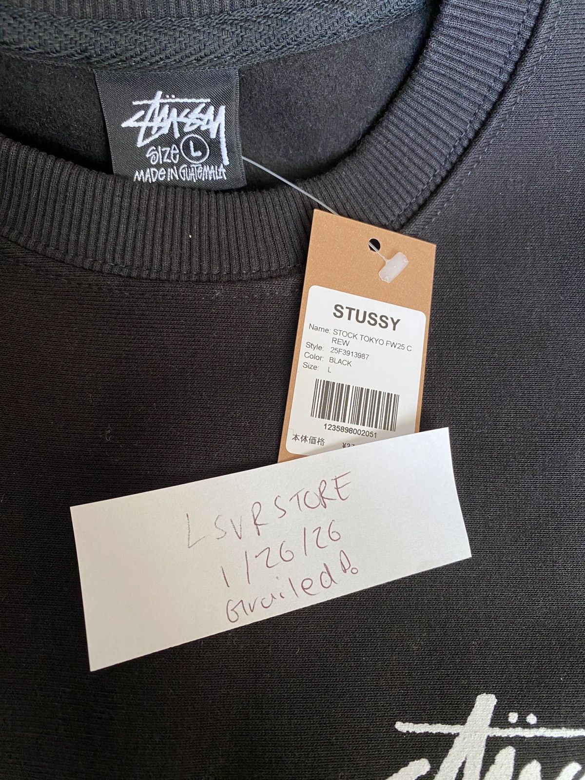 Stussy Stussy 2026 Tokyo🗼 Exclusive Crewneck Sweater Black LARGE Size US L / EU 52-54 / 3 - 6 Thumbnail